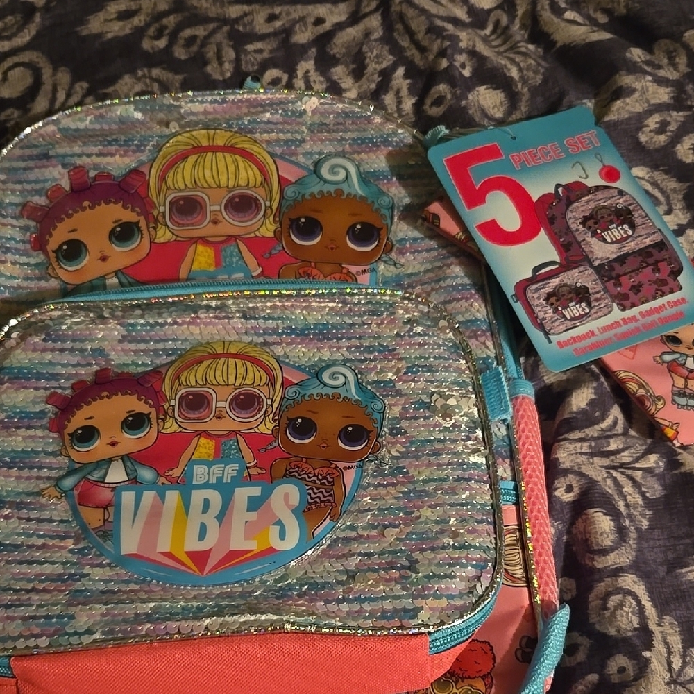 Colorful BFF Vibes Backpack Set